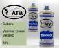 Preview: Subaru, Seamist Green Metallic, 19Y: 400ml Sprühdose + 400ml Klarlack - Set, von ATW Autoteile West.